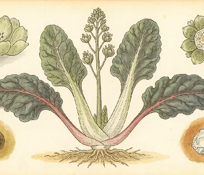 Mangold – botanische Illustration