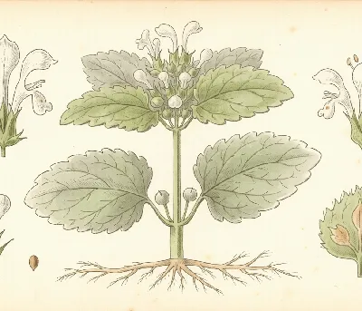 Zitronenmelisse – botanische Illustration