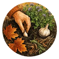 Gemüsegarten im Oktober