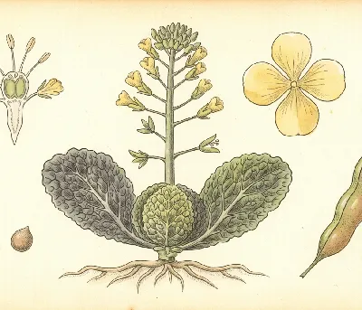 Wirsing – botanische Illustration