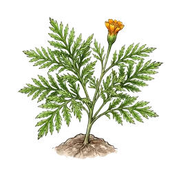 Gewürz-Tagetes – Wachstumsphase