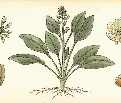 Spinat – botanische Illustration