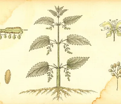 Brennnessel – botanische Illustration