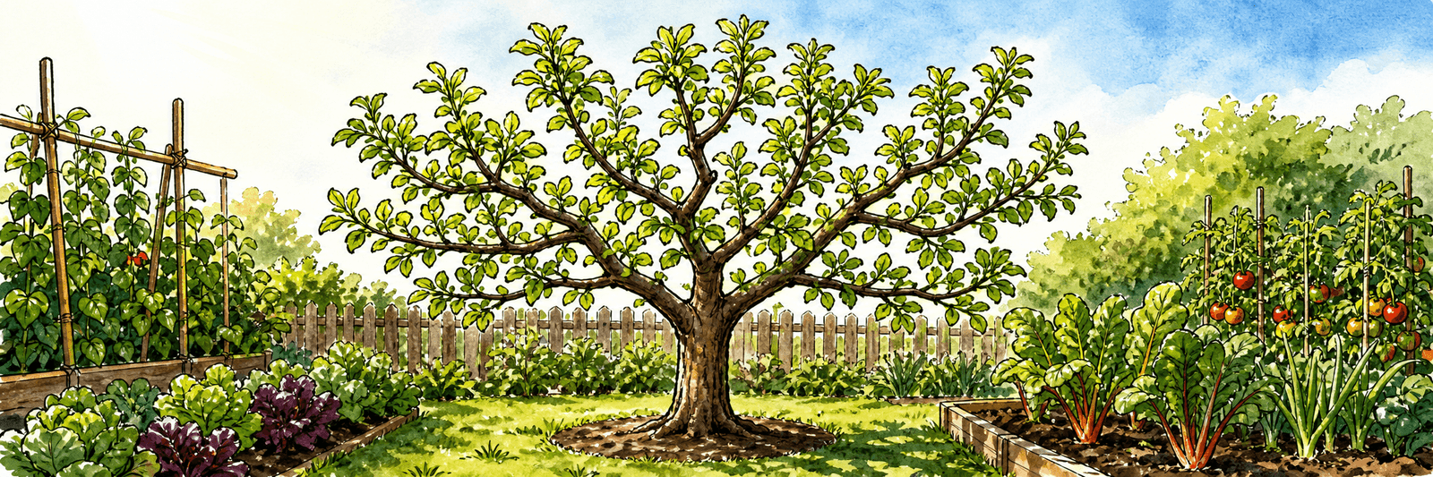 Ein maßvoll und regelmäßig geschnittener, ausgewogener Obstbaum als Vorbeugung gegen Wassertriebe
