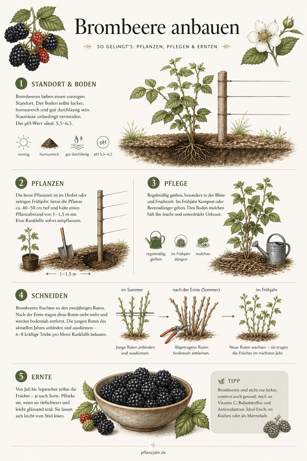 Infografik: brombeere-anbauen