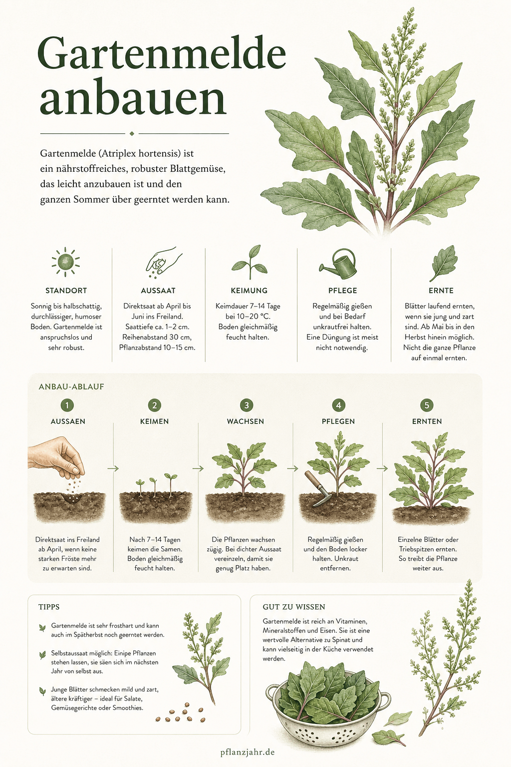 Infografik: gartenmelde-anbauen