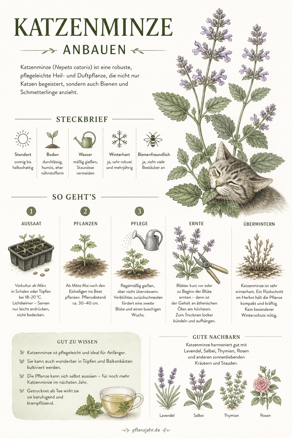Infografik: katzenminze-anbauen