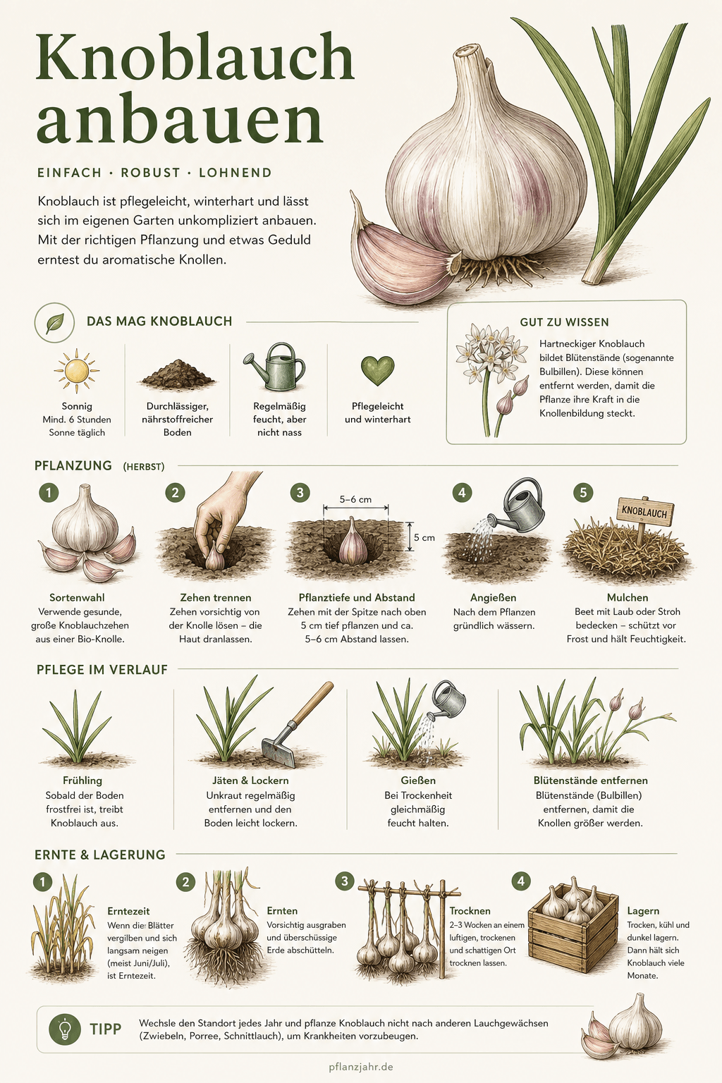 Infografik: knoblauch-anbauen