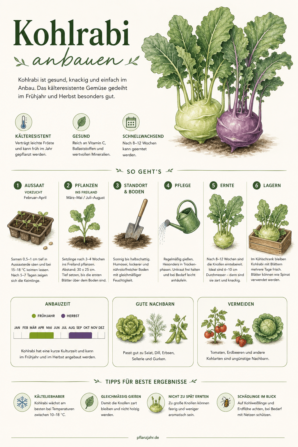 Infografik: kohlrabi-anbauen