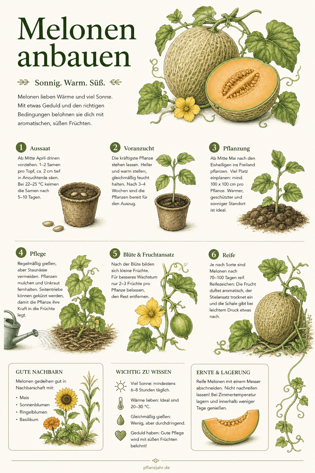 Infografik: melonen-anbauen