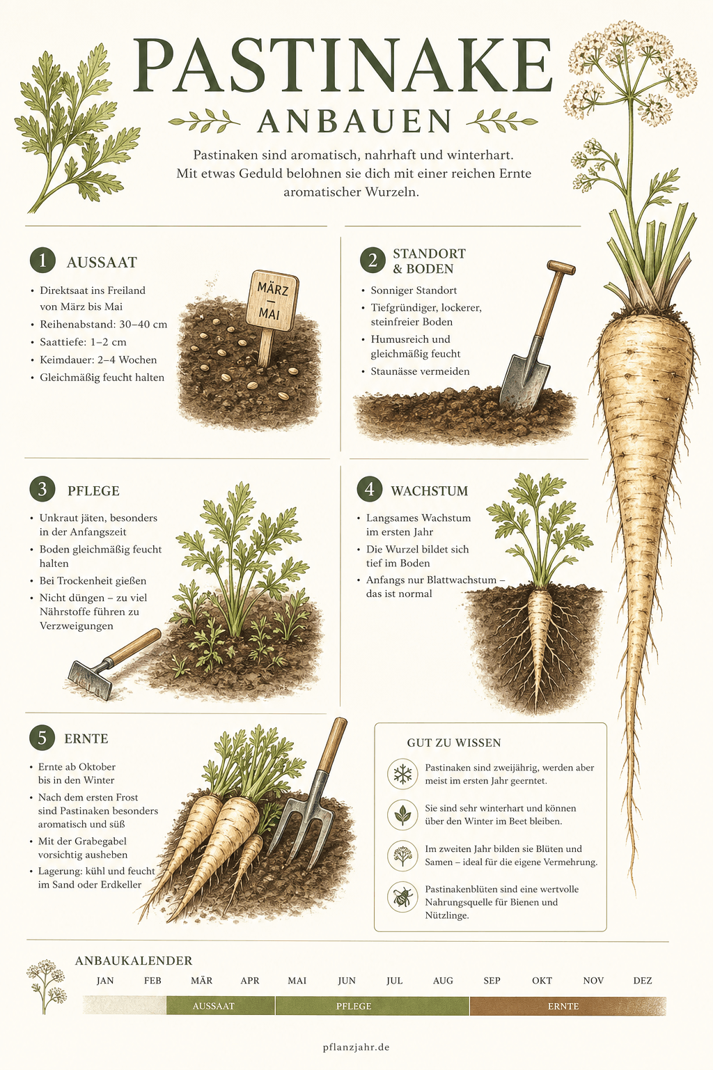 Infografik: pastinake-anbauen