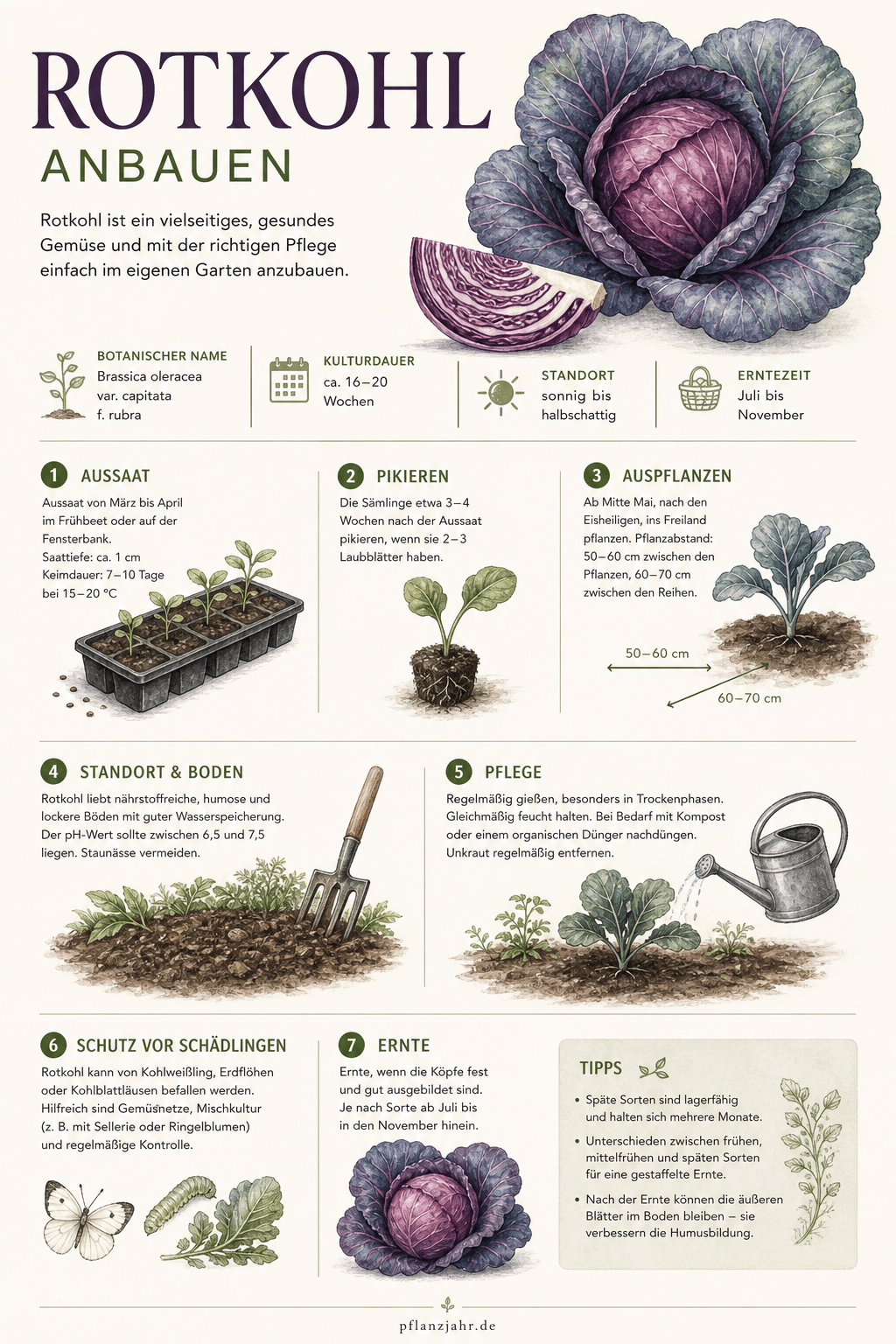 Infografik: rotkohl-anbauen