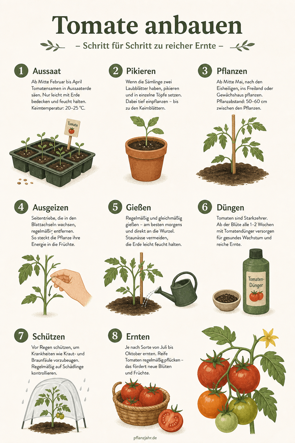 Infografik: tomate-anbauen