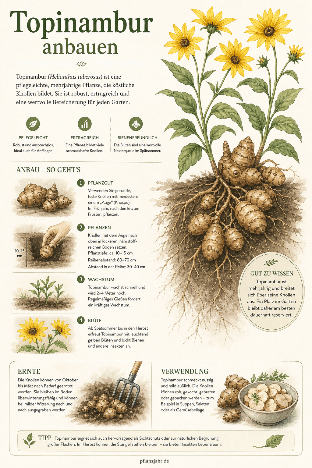 Infografik: topinambur-anbauen