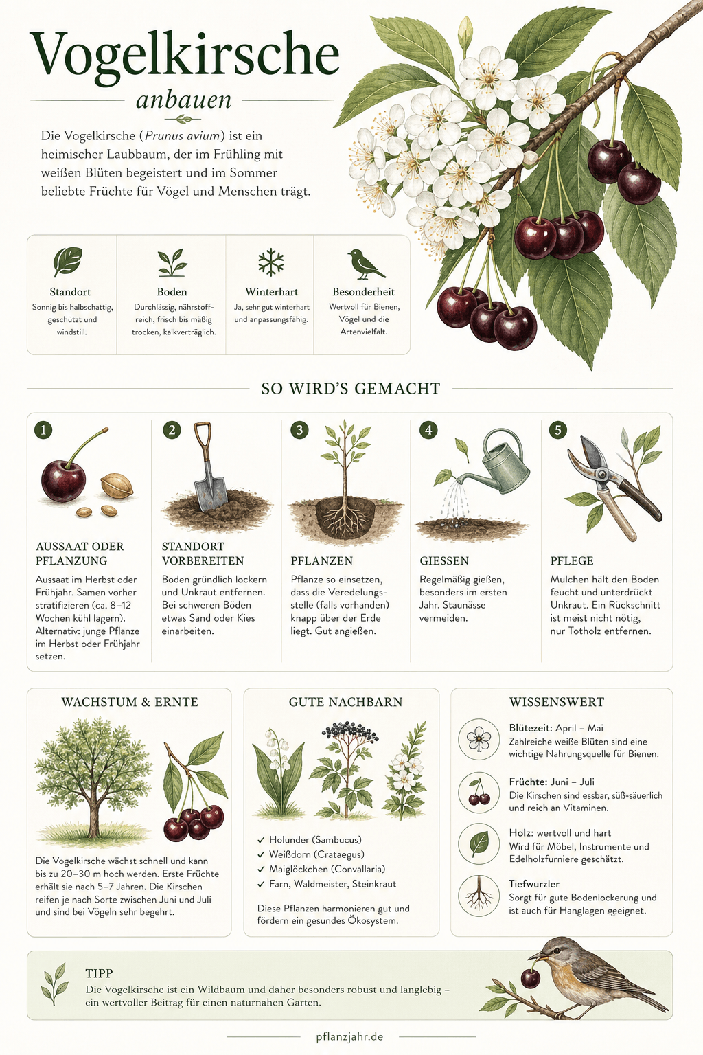 Infografik: vogelkirsche-anbauen