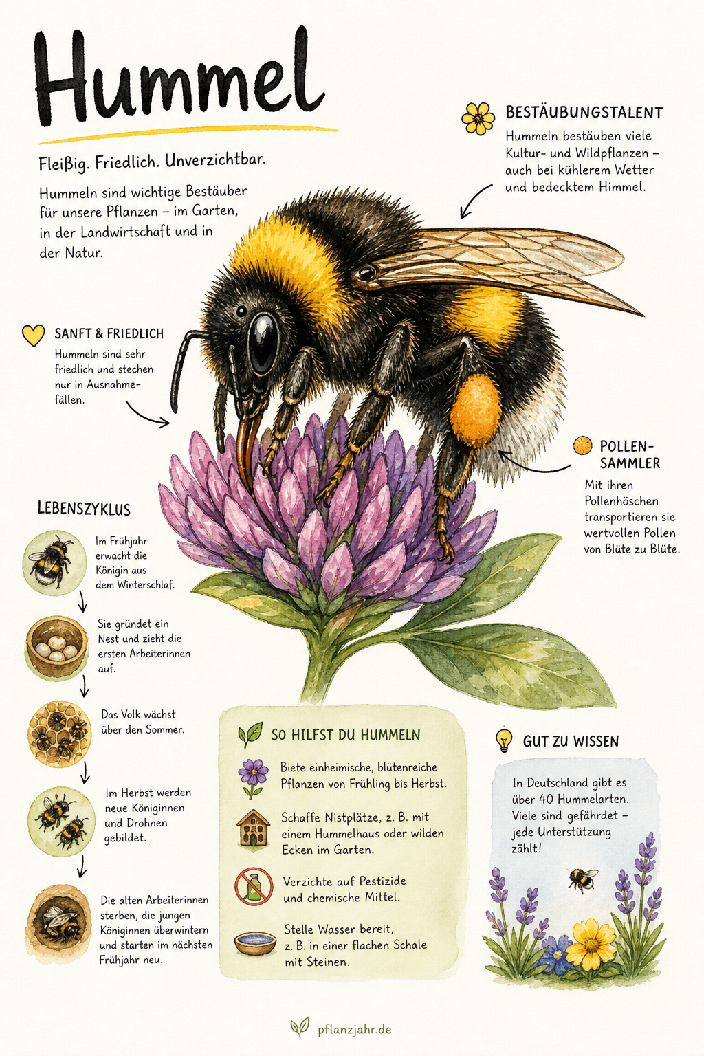Infografik: Hummel — der pelzige Schlechtwetter-Bestäuber