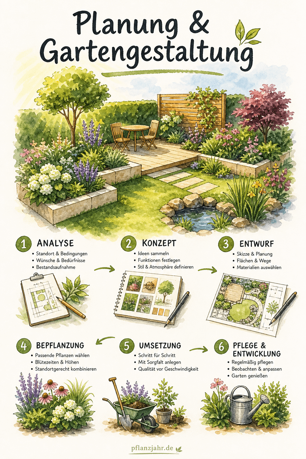 Infografik: Planung & Gartengestaltung