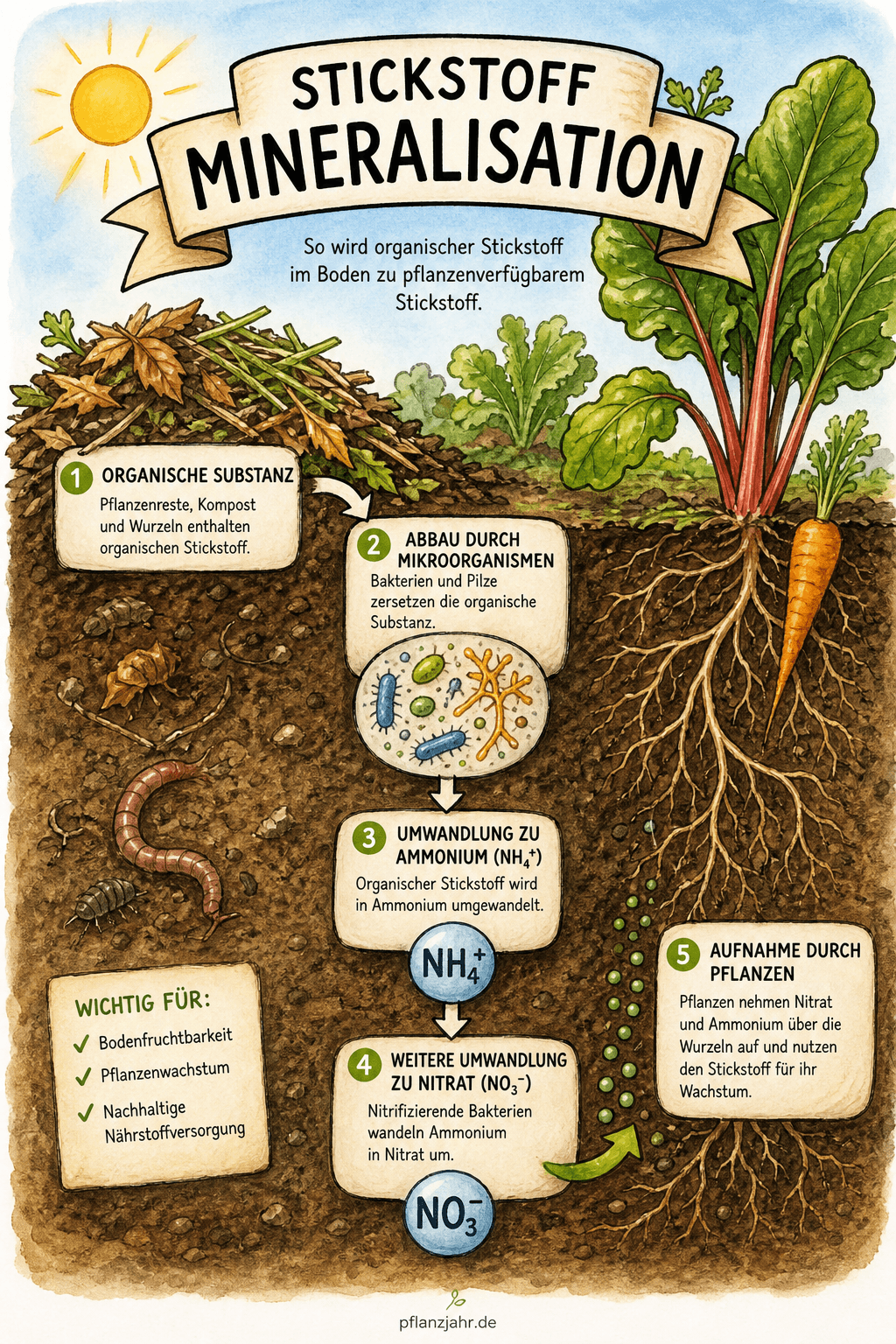 Infografik: Stickstoffmineralisation