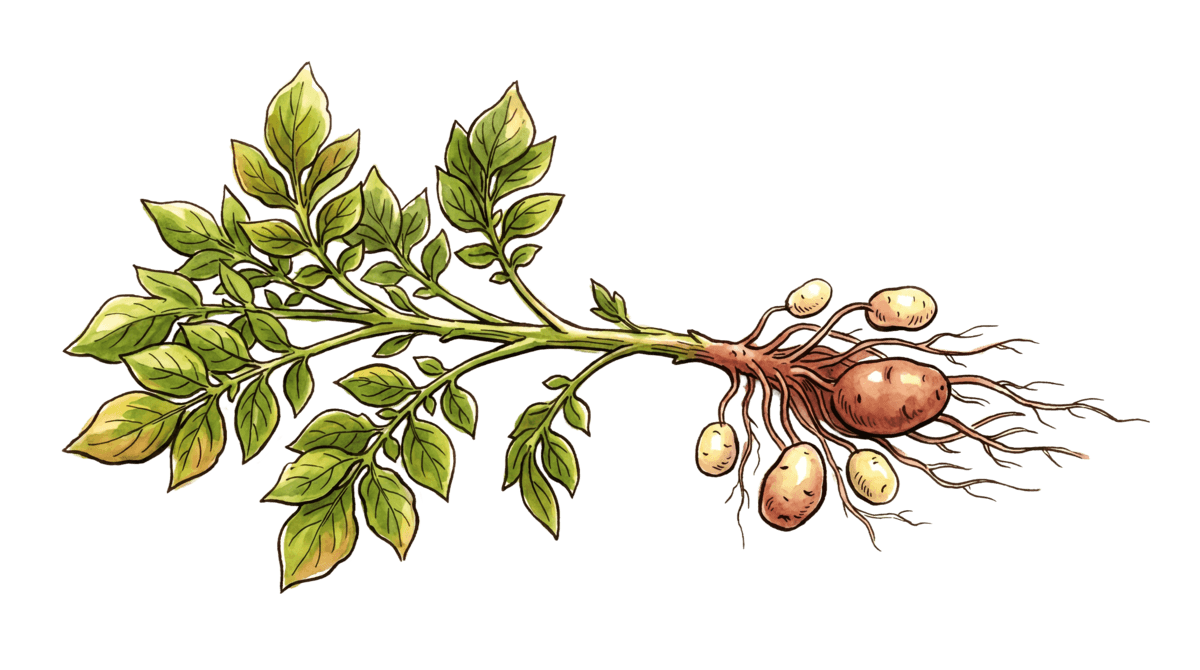 Frühkartoffeln – Pflanze im Beet