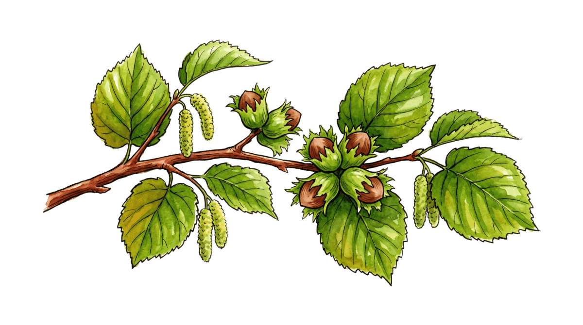 Haselnuss – Pflanze im Beet