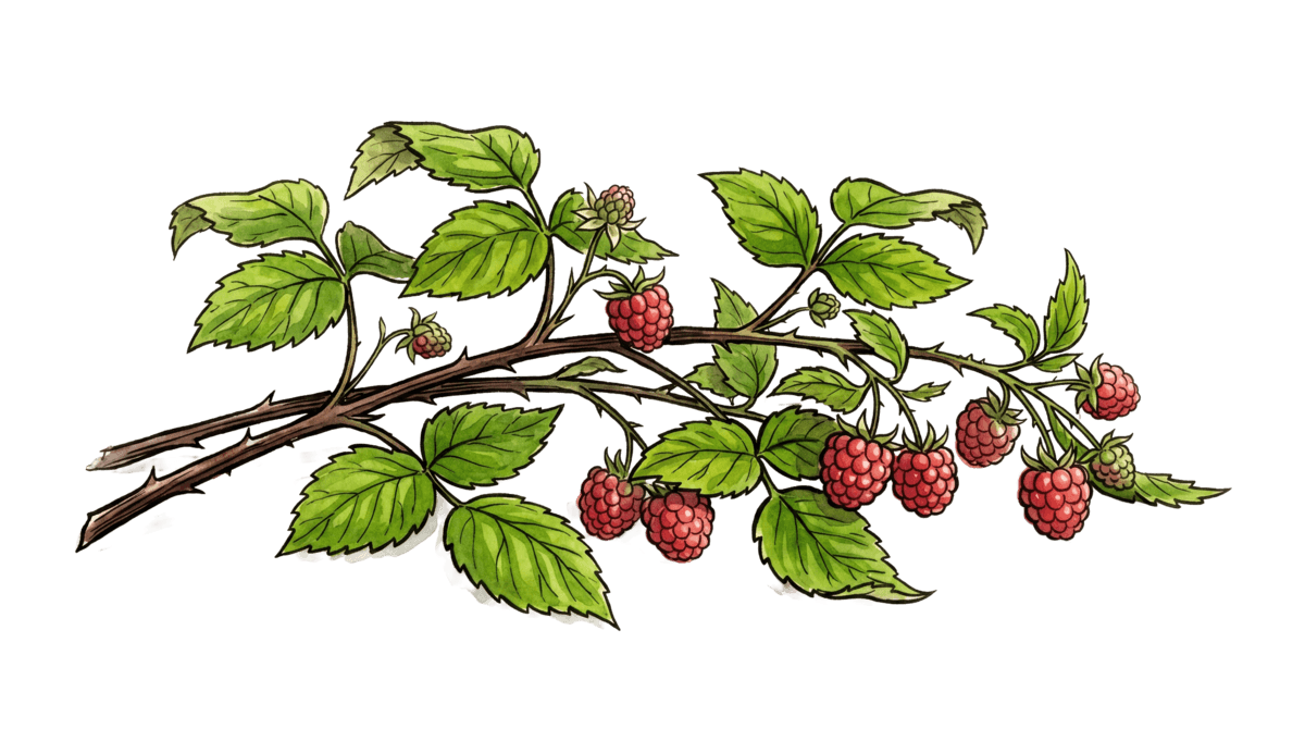 Himbeere – Pflanze im Beet