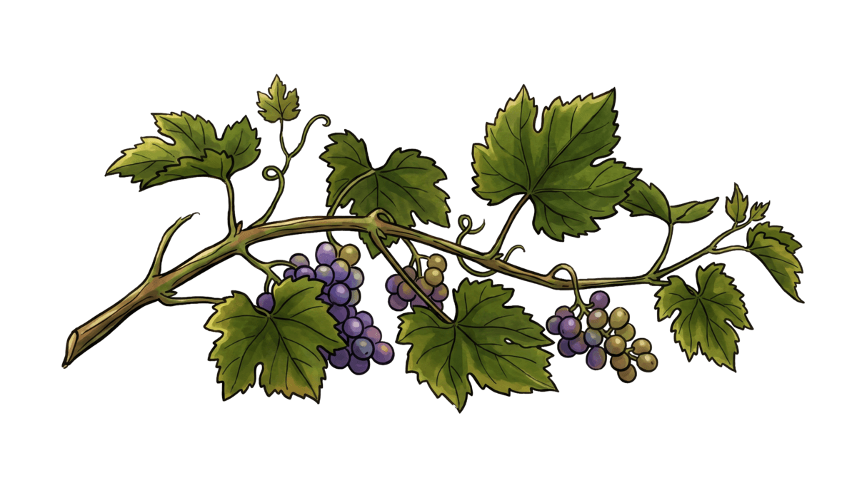 Weinrebe – Pflanze im Beet