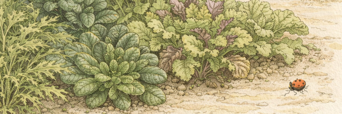 Asiasalat – Pflanze im Beet