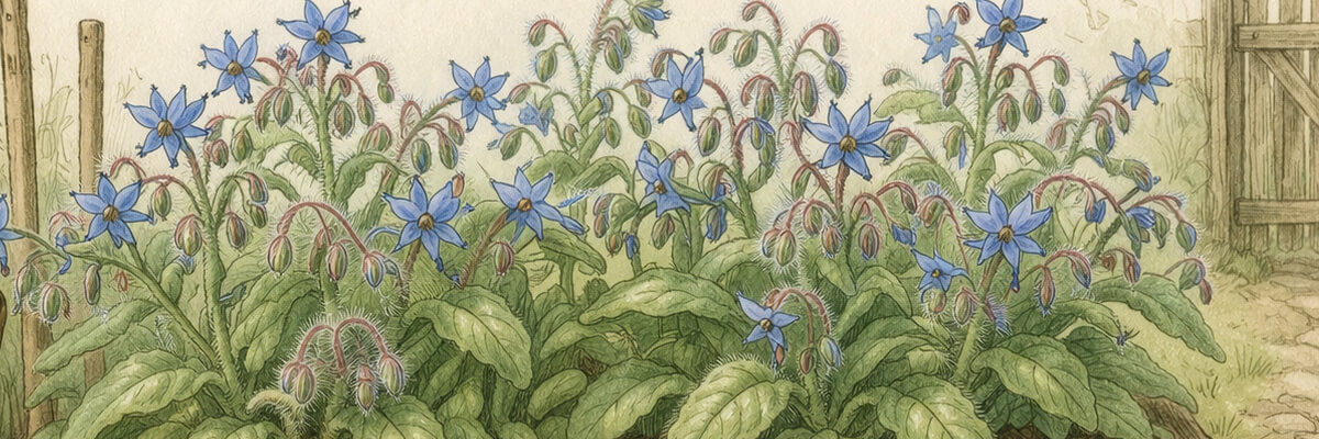 Borretsch – Pflanze im Beet