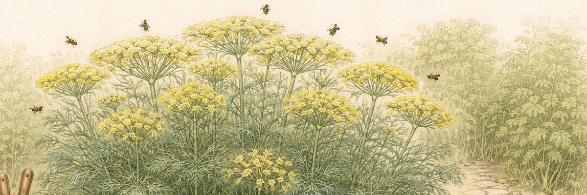 Dill – Pflanze im Beet