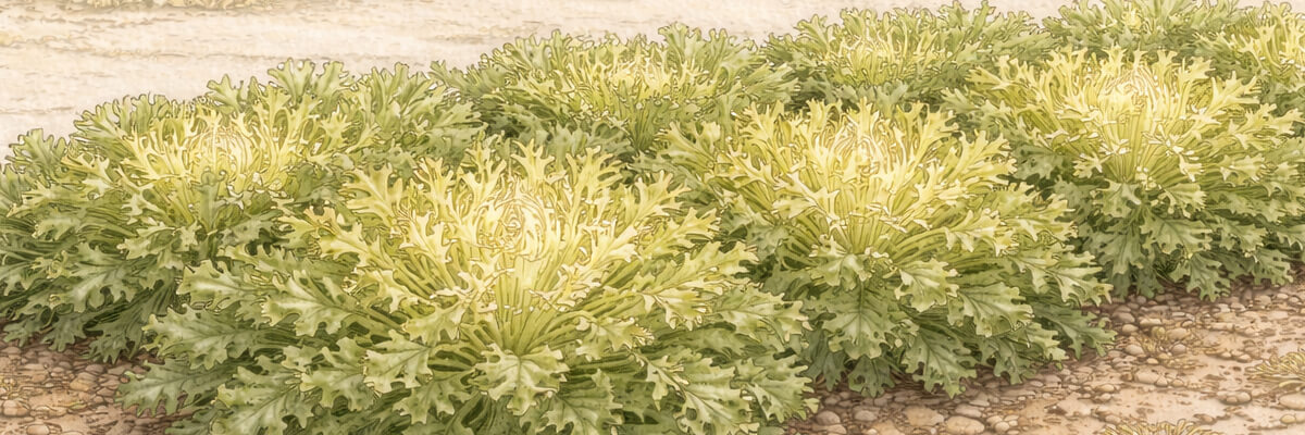 Friseesalat – Pflanze im Beet