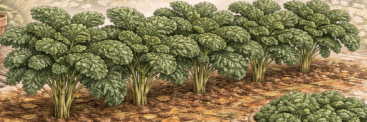 Grünkohl – Pflanze im Beet