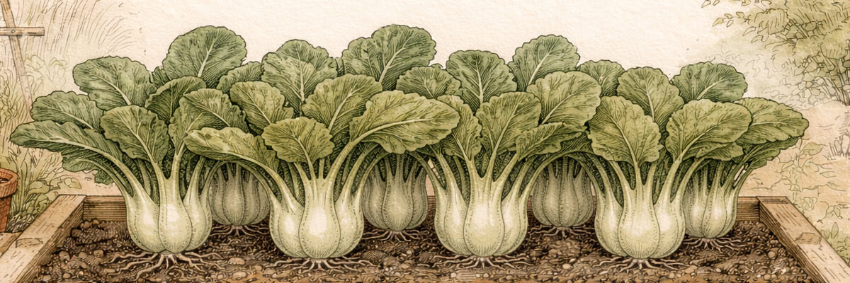 Pak Choi – Pflanze im Beet
