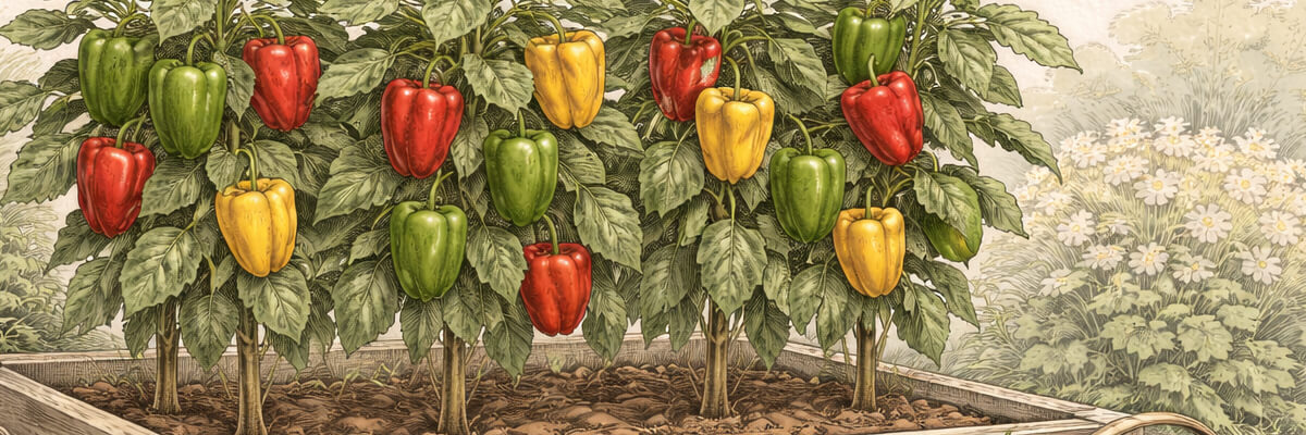 Paprika – Pflanze im Beet