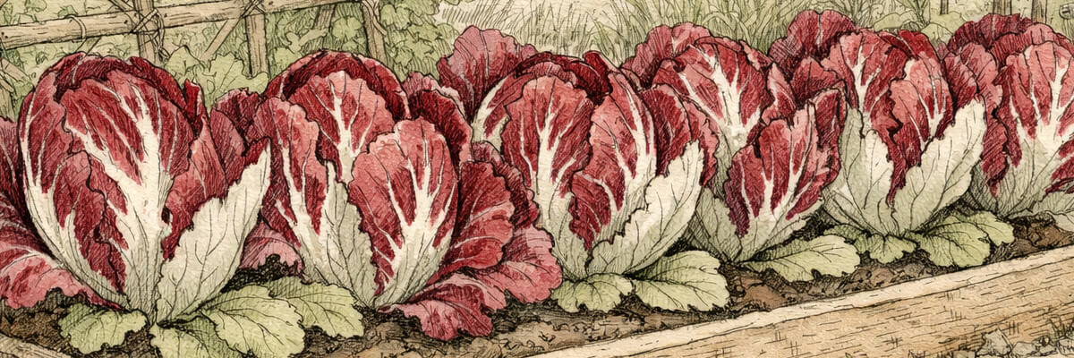 Radicchio – Pflanze im Beet