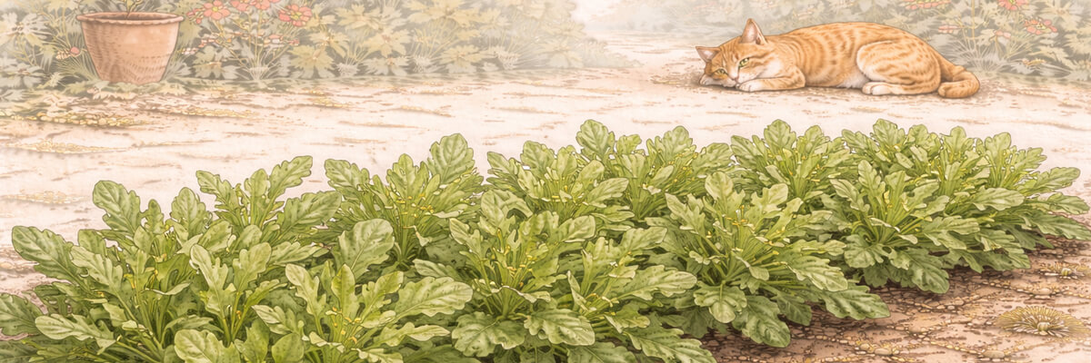 Rucola – Pflanze im Beet