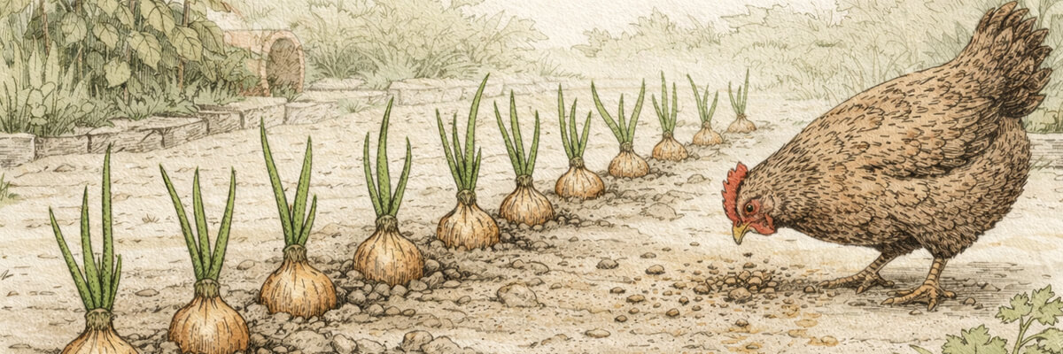 Steckzwiebel – Pflanze im Beet