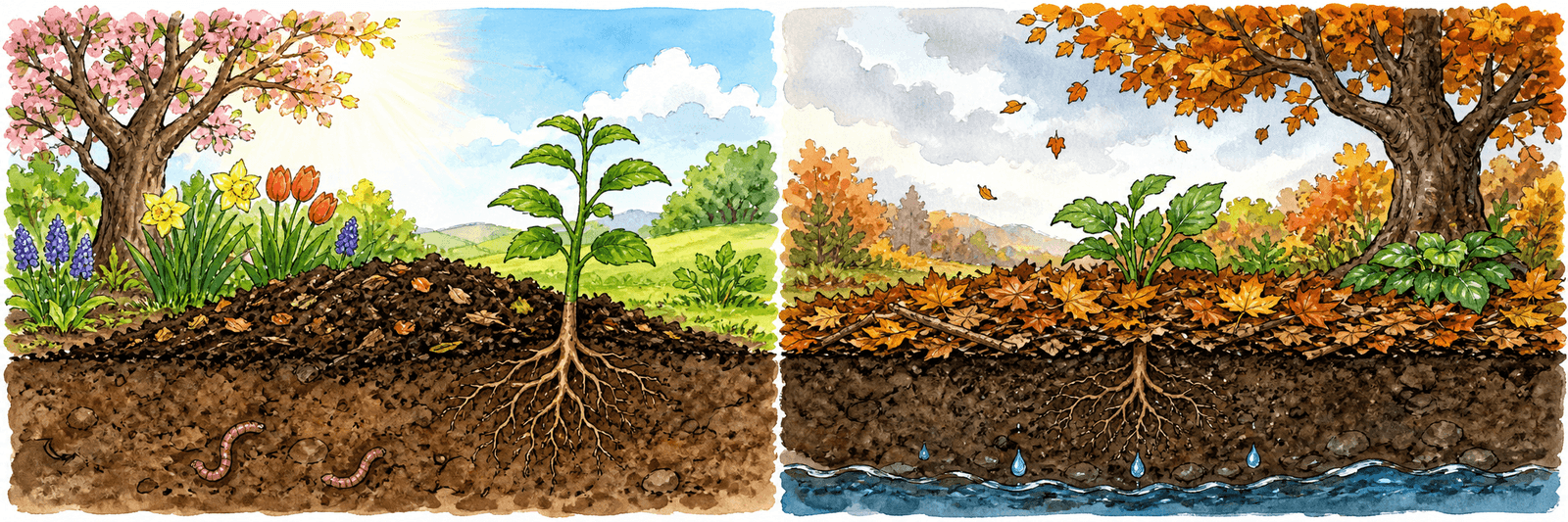 Frühjahrsgabe als idealer Zeitpunkt plus eine abgedeckte Herbstgabe gegen Auswaschung